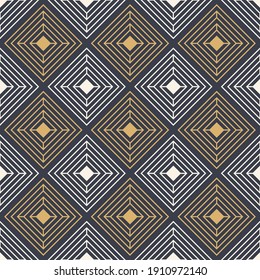 Abstract seamless rhombuses pattern. Modern stylish texture. Repeating geometric tiles. Vector color background.