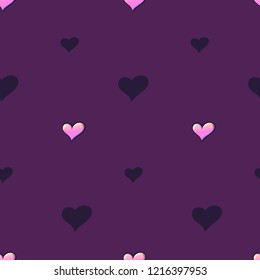 Abstract seamless romantic pattern. Hearts Repeated backdrop for girl, fashion textile, clothes, wrapping paper. love wallpaper. Valentine's day backgrounds. 