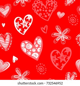 Abstract seamless romantic pattern