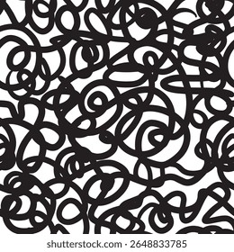 abstract seamless scribble pattern. Random chaotic lines. swearing concept.