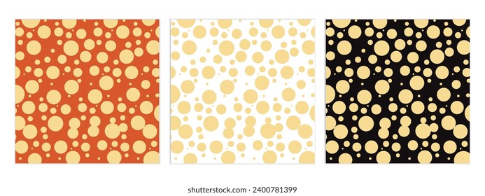 abstract seamless set of cream color dot pattern perfect for banner poster.