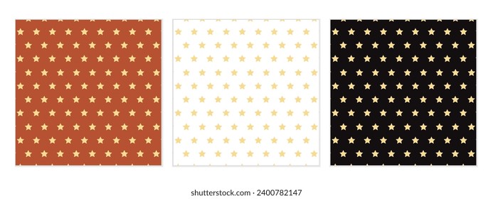 abstract seamless set of cream star pattern perfect for banner poster.