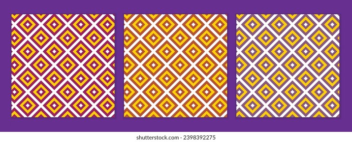 abstrakter nahtloser Satz geometrischer Farbmuster Kunst.