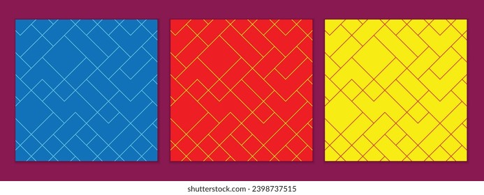 abstract seamless set of geometric line pattern art perfect for banner poster.