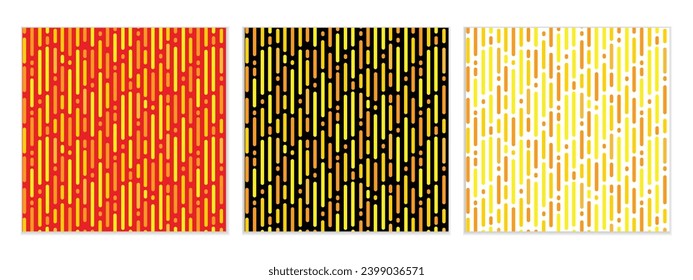 abstract seamless set of geometric yellow vertical line pattern perfect for banner poster.