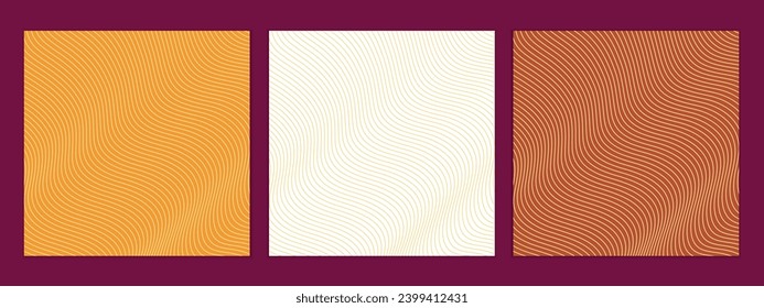 abstract seamless set of saffron wave line pattern perfect for banner poster.