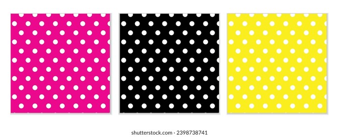 abstract seamless set of white dot pattern perfect for banner poster.