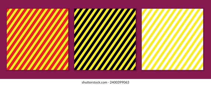 abstract seamless set of yellow diagonal line pattern perfect for banner poster.