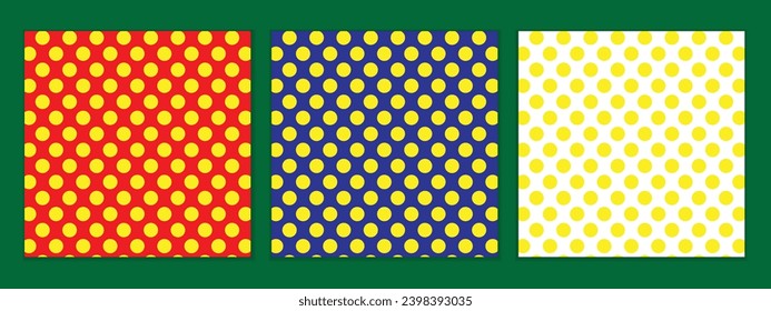 conjunto abstracto sin fisuras de patrón de puntos amarillos perfecto para afiche de pancartas.