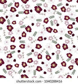 Abstract seamless simple floral pattern. Flower pattern. Spring pattern. Pattern for textiles or for cover. Wallpaper.
