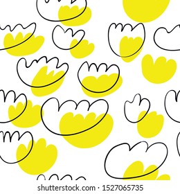 Abstract seamless simple hand draw pattern. 