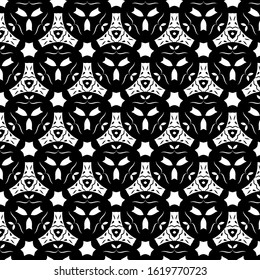 Abstract seamless simple pattern style surrealism avant-garde. Allusions paradoxical pattern black and white