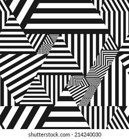 Abstract seamless, simple, striped geometric triangle background. Vector illustration