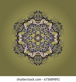 Abstract seamless snowflakes design. Textile print for bed linen, jacket, package design, fabric and fashion concepts. Vector seamless background. Snowflakes seamless pattern with watercolor effect.
