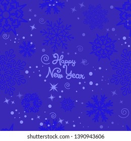 Abstract seamless snowlfakes pattern for girls, boys. Creative vector background with snowflakes, congratulations. Funny wallpaper for textile and fabric. Fashion snowlfakes style. Colorful bright