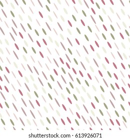 Abstract seamless soft pattern background with ovals and petals. Pink colors on white background. Confetti. Design soft wrapping, fabric, textile, gift paper.
