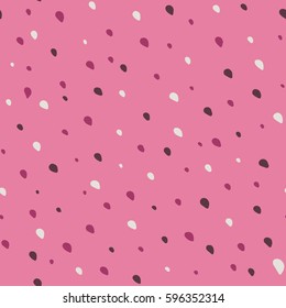 Abstract seamless specks spots pattern. Hand drawn stains or dots, plash, spray. Drop of paint background. Vector illustration