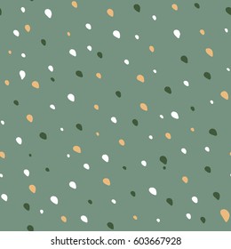 Abstract seamless specks spots pattern. Hand drawn stains or dots, plash, spray. Drop of paint background. Vector illustration