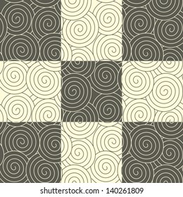 Abstract seamless spirals pattern,  background. Seamless pattern can be used for wallpaper, pattern fills, web page background,surface textures. Gorgeous seamless  background