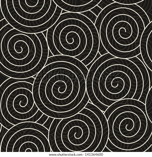 Abstract Seamless Spirals Pattern Background Seamless Stock Vector ...