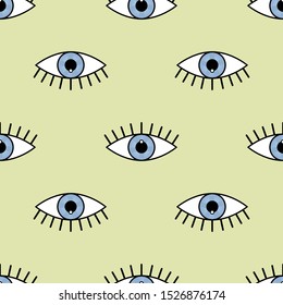 Abstract seamless sport eyes pattern for girls, boys. Creative sport vector pattern with psychodelic eyes. Funny eyes pattern for textile and fabric. Fashion sport style. Background for kids, girls