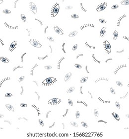 Abstract seamless sport eyes pattern for girls, boys. Creative vector pattern with psychodelic eyes. Funny eyes pattern for textile and fabric. Fashion style. Background for kids, open closed eyes