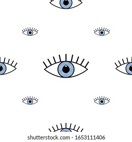 Abstract seamless sport eyes pattern for girls, boys. Creative sport vector pattern with psychodelic eyes. Funny eyes pattern for textile and fabric. Fashion sport style. Background for kids, girls