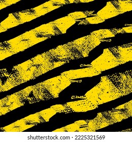 Abstract seamless sport grunge pattern with brush track. Colorful grungy textured repeated print for sport textile, boy clothes, wrapping paper.