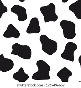 Abstract seamless spots of a cow, milk color. Cow codes texture.