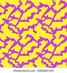 Abstract seamless spotted pattern. Bright pink and yellow background similar to the color of the animal: giraffe, jaguar, leopard. Repeating print for fabric, wrapping paper, textile