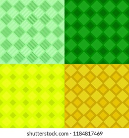 Abstract seamless square pattern background design set - color vector graphic