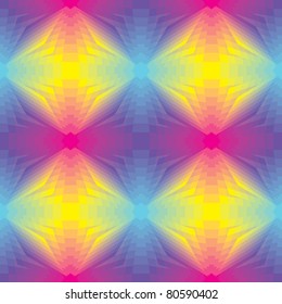 Abstract seamless square pixel mosaic background, vector illustration