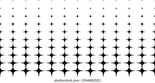 Abstract seamless star pattern. Black and white. For substrate and fabric design.Vector illustration.