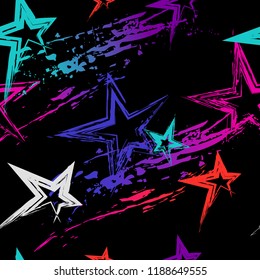 Abstract seamless stars pattern for boy, girl,  fashion and sport clothes, wrapping paper
