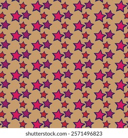 Abstract Seamless Stars Pattern design