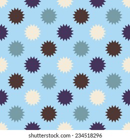 Abstract seamless stars pattern. Vector background for fabric.