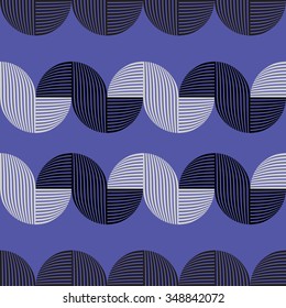 Abstract seamless stripe circle background. Seamless pattern. Vector.