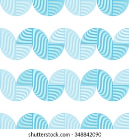Abstract seamless stripe circle background. Seamless pattern. Vector.