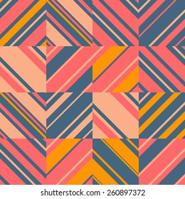 Abstract seamless striped bright geometric pattern. Boho chic background.