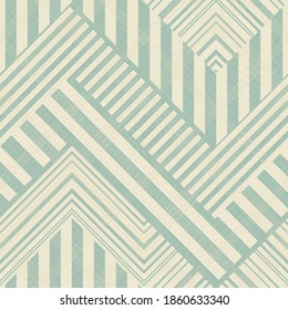 Abstract seamless striped geometric pattern on texture background in retro colors. Creative pattern can be used for ceramic tile, wallpaper, linoleum, textile, web page background.