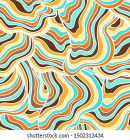 Abstract seamless stripes pattern. Background with wavy lines.