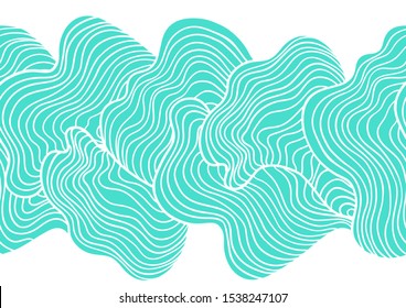 Abstract seamless stripes pattern. Background with wavy lines.