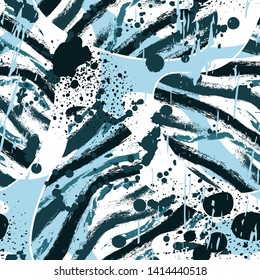 Abstract seamless stylish pattern with grunge elements. Street style. For your design