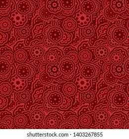 Abstract seamless stylized flower pattern - vector floral design background