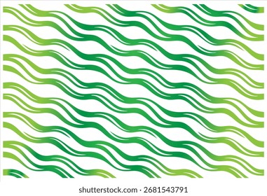 Abstract seamless swirl line pattern in green tones