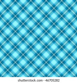 Abstract seamless tartan blue diagonal pattern (vector EPS 10)