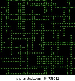 Abstract seamless techno pattern. Vector matrix pattern for fabric print, paper design