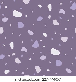 Abstract seamless terrazzo pattern with small abstract shapes