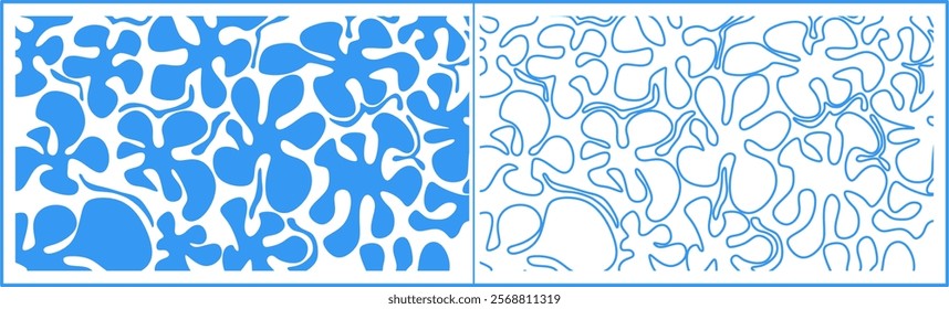 abstract seamless texture background with a floral theme with curved shapes like waves. Abstract arch pattern