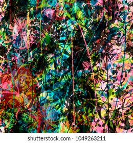 Abstract seamless texture. Colorful pattern from organic elements. Abstract vector background for web page, banners backdrop, fabric, home decor, wrapping